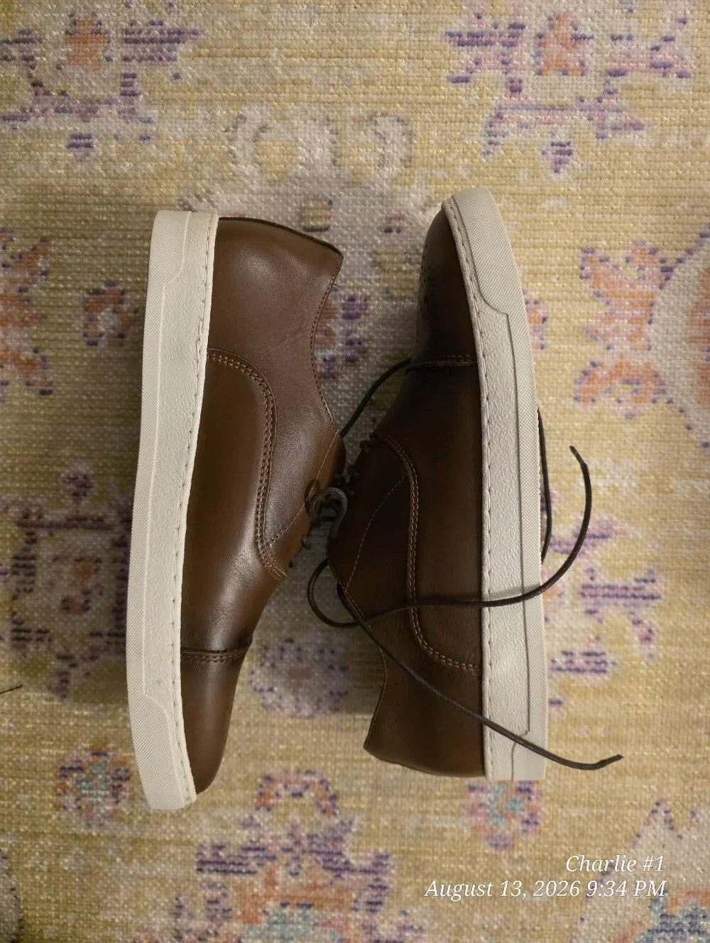 Bruno Magli Stefanucci MB2STEB0 Men's Brown Leather Lifestyle Sneakers Size9